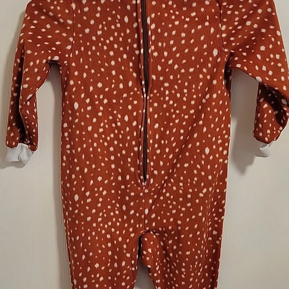 Cat & Jack Giraffe Pajamas With Hood Size‎ XS 4/5 Zip-Up Girls Fun Warm Comfy - Picture 3 of 6